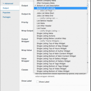 WP Job Manager Field Editor  Auto Output Locations Listify