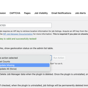 Geolocation Key Check and Actions