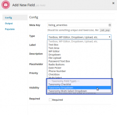 Taxonomy Field Types