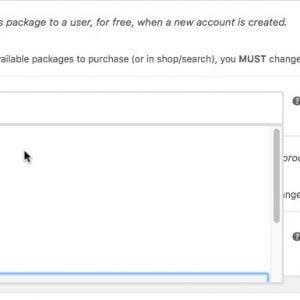 Give Package on New User Registration