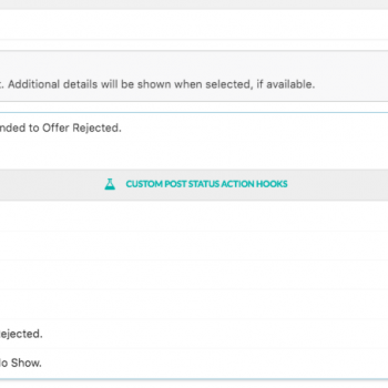 WP Job Manager Emails Custom Post Status Hooks