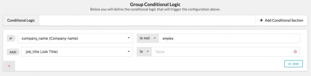 Conditional Fields (Beta) | sMyles Plugins