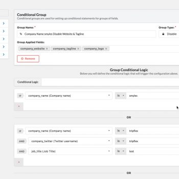 WP Job Manager Field Editor Conditional Fields Example