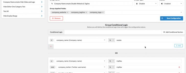 WP Job Manager Field Editor – Conditional Fields Beta WP Job Manager Field Editor Conditional Fields Example
