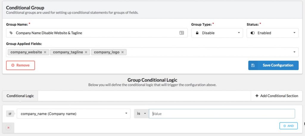 Conditional Fields (Beta) | sMyles Plugins