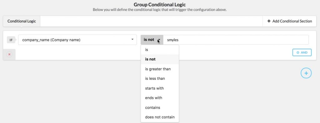 Conditional Fields (Beta) | sMyles Plugins