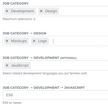 Dynamic Taxonomy Child Dropdowns