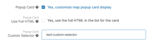 WP Job Manager Search and Filtering Map Field Type Custom Popup Settings